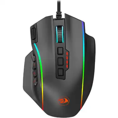 REDRAGON PERDICTION 4 12400DPI RGB MMO Ergo Gaming Mouse - Black