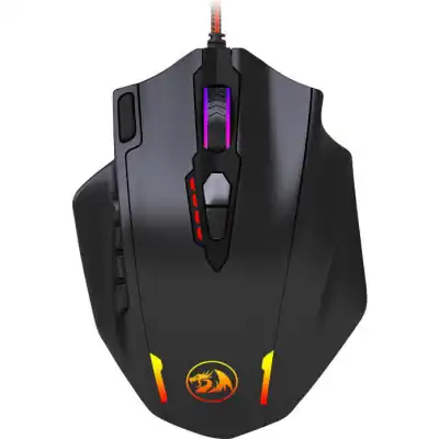 REDRAGON IMPACT 12400DPI MMO Gaming Mouse - Black