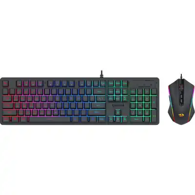 Redragon S107 RGB Gaming Essentials Wired Gaming Keyboard and Mouse Bundle