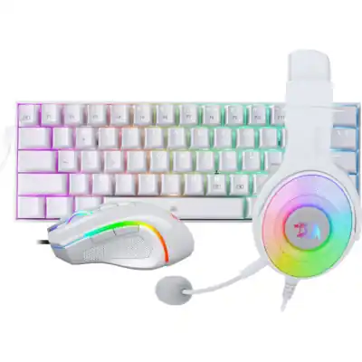 REDRAGON 3IN1 MS|HS|KB WIRED COMBO - WHITE