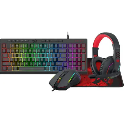 Redragon 4-in-1 Keyboard | Mouse | Mousepad | RGB Headset Gaming Combo