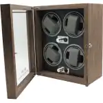 Watch Winder For 4 Watches – Led Light (switchable) / Carica Orologio 4 Orologi – Luce Led (disattivabile) (RR004) Unisex WATCHES