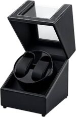 Watch Winder For 2 Watches – Faux Leather / Carica Orologio 2 Orologi – Similpelle (RR012)  Watch