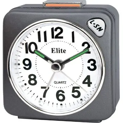 Elite Sveglia Silent Con Luce E Snooze - Antracite - Silent Alarm Clock With Light And Snooze - Grey (RS7150_G) Unisex WATCHES