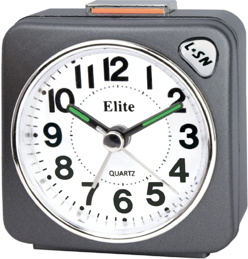 ELITE Sveglia silent con luce e snooze - ANTRACITE - Silent alarm clock with light and snooze - GREY (RS7150_G) Unisex WATCHES