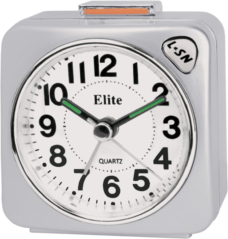 ELITE Sveglia silent con luce e snooze - ARGENTO - Silent alarm clock with light and snooze - SILVER (RS7150_S) Unisex WATCHES