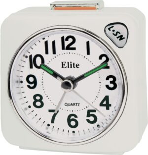 ELITE Sveglia silent con luce e snooze - BIANCO - Silent alarm clock with light and snooze - WHITE (RS7150_W) Unisex WATCHES
