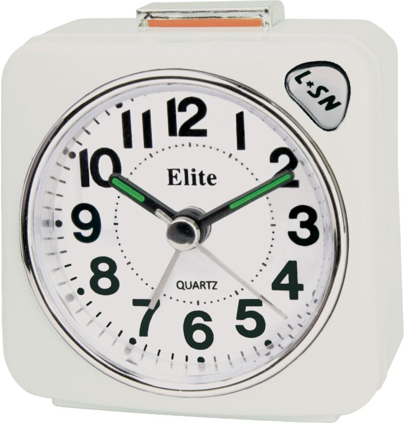 ELITE Sveglia silent con luce e snooze - BIANCO - Silent alarm clock with light and snooze - WHITE (RS7150_W) Unisex WATCHES