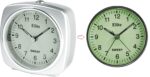 ELITE Sveglia silent con luce e snooze. quadrante fosforescente - ARGENTO - Silent alarm clock with light and snooze. phosphorescent dial - SILVER (RS7160_S) Unisex WATCHES