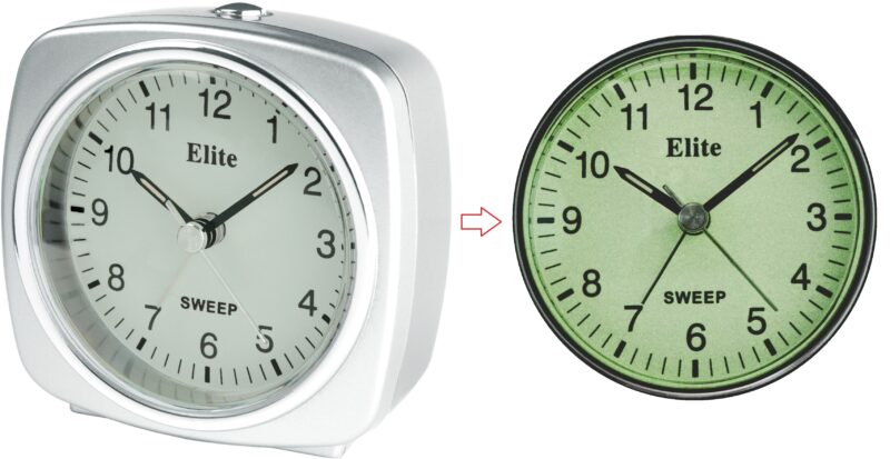 ELITE Sveglia silent con luce e snooze. quadrante fosforescente - ARGENTO - Silent alarm clock with light and snooze. phosphorescent dial - SILVER (RS7160_S) Unisex WATCHES