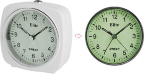 ELITE Sveglia silent con luce e snooze. quadrante fosforescente - BIANCO - Silent alarm clock with light and snooze. phosphorescent dial - WHITE (RS7160_W) Unisex WATCHES