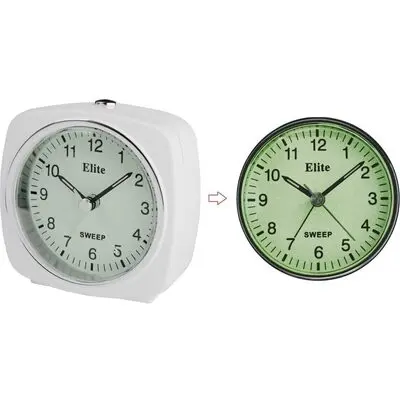 Elite Sveglia Silent Con Luce E Snooze. Quadrante Fosforescente - Bianco - Silent Alarm Clock With Light And Snooze. Phosphorescent Dial - White (RS7160_W) Unisex WATCHES