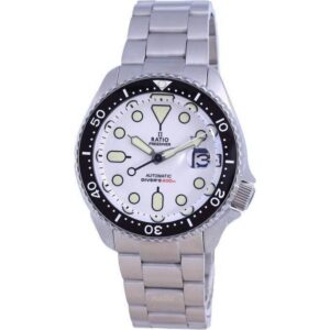 Ratio FreeDiver White Dial Sapphire Crystal Stainless Steel Automatic RTB209 200M Men's Watch