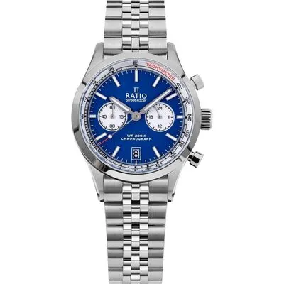 Ratio Street Racer Chronograph RTC014 200M Blue Reverse Panda Dial Limited Edition Watch