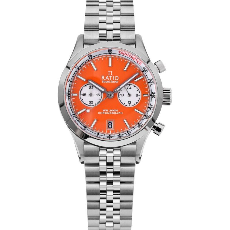 Ratio Street Racer Chronograph RTC016 200M Orange Reverse Panda Dial Limited Edition Watch