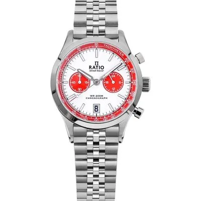 Ratio Street Racer Chronograph RTC025 200M Red Panda Dial Limited Edition Watch