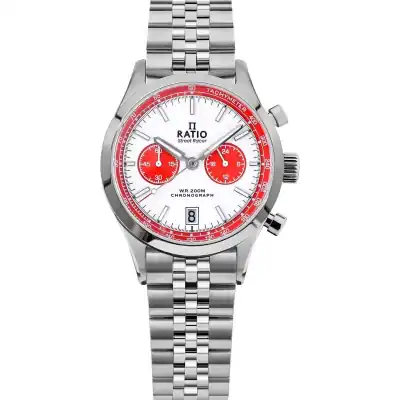Ratio Street Racer Chronograph RTC025 200M Red Panda Dial Limited Edition Watch
