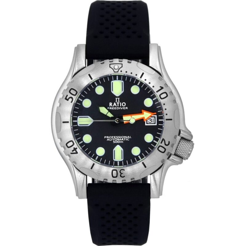 Ratio FreeDiver Professional Sapphire Black Dial Automatic RTF015 500M Men's Watch Ratio FreeDiver Professional Sapphire Black Dial Automatic RTF015 500M Men's Watch