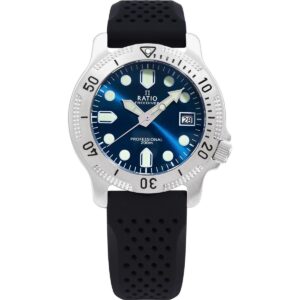 Ratio FreeDiver Professional Sapphire Blue Sunray Dial Quartz RTF023 200M Men's Watch