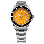 Ratio FreeDiver Sapphire Stainless Steel Yellow Dial Quartz RTF034 200M Men's Watch