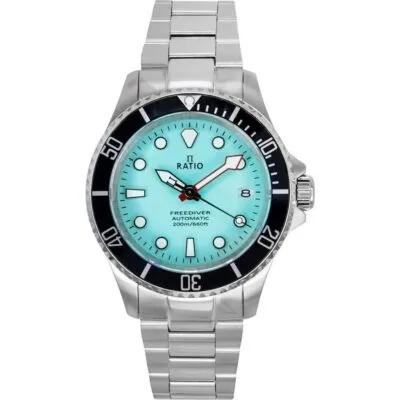 Ratio FreeDiver Sapphire Stainless Steel Ice Blue Dial Automatic RTF042 200M Men's Watch