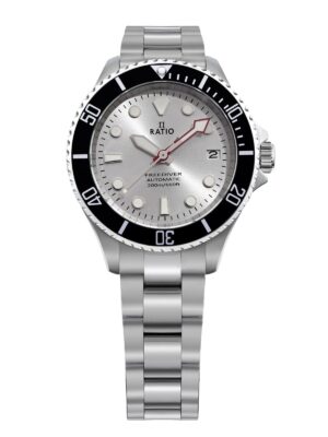Ratio FreeDiver Sapphire Stainless Steel Silver Sunray Dial Automatic RTF048 200M Men's Watch