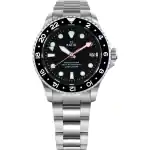 Ratio FreeDiver GMT Series Sapphire Stainless Steel Black Dial Automatic RTF051 200M Men's Watch