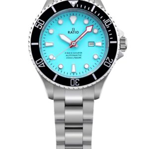 Ratio FreeDiver Sapphire Stainless Steel Ice Blue Dial Automatic RTFL837 200M Women's Watch