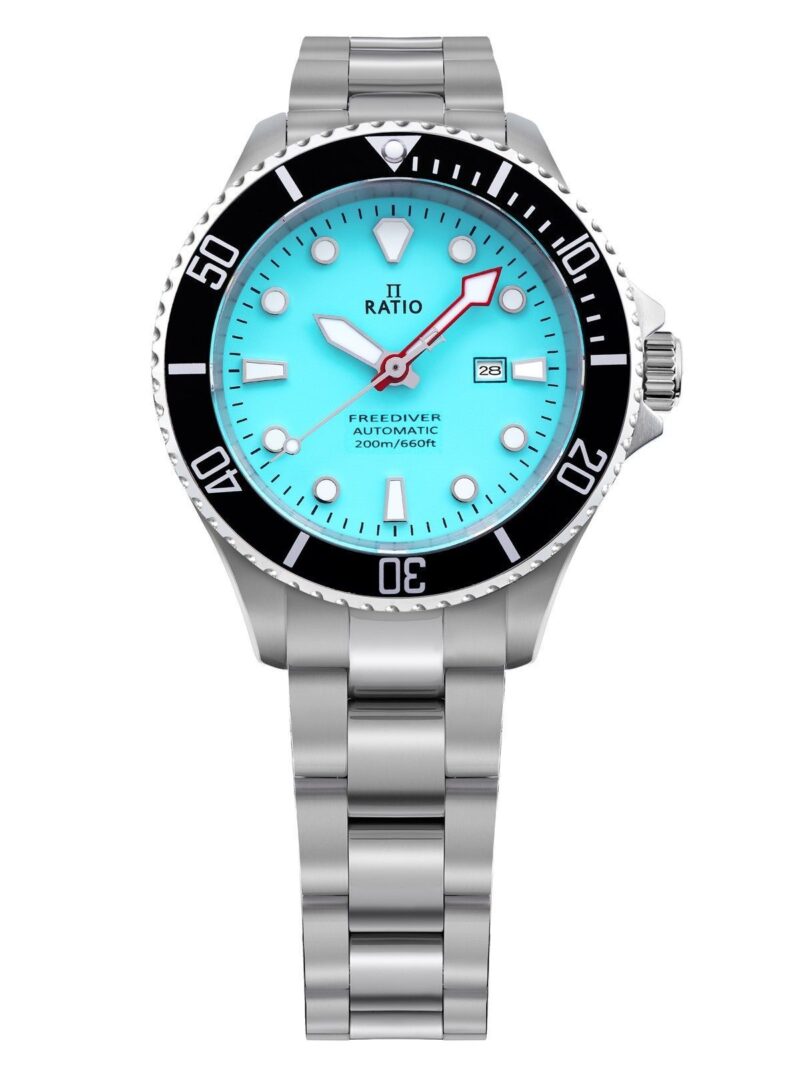 Ratio FreeDiver Sapphire Stainless Steel Ice Blue Dial Automatic RTFL837 200M Women's Watch