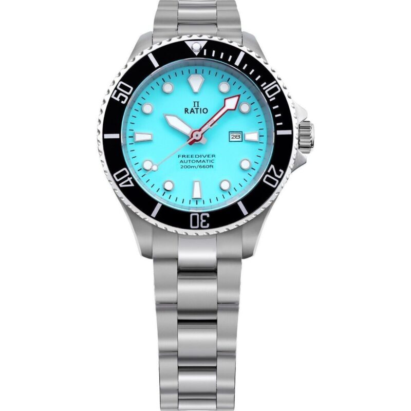 Ratio FreeDiver Sapphire Stainless Steel Ice Blue Dial Automatic RTFL837 200M Women's Watch