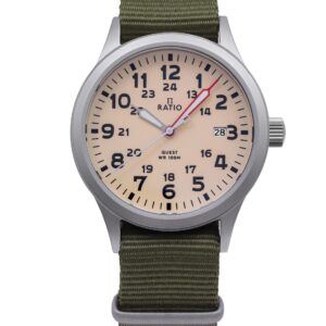 Ratio Quest Men's Field Watch Sapphire Nylon Strap Quartz RTQ011 100M Lewis And Clark Edition