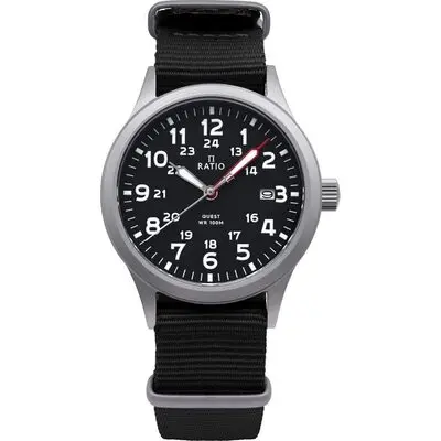 Ratio Quest Men's Field Watch Sapphire Nylon Strap Quartz RTQ017 100M Lewis And Clark Edition
