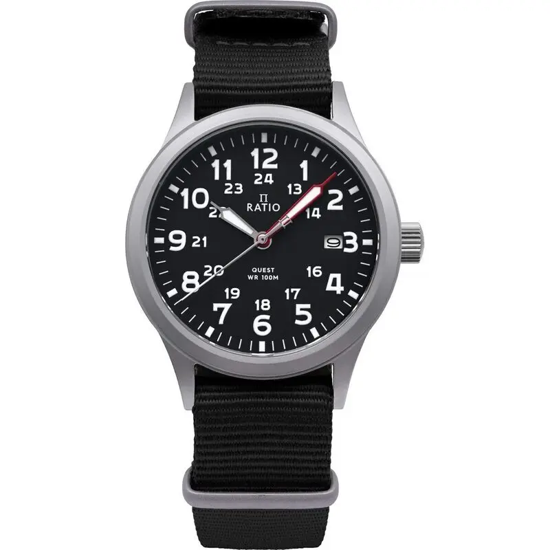 Ratio Quest Men's Field Watch Sapphire Nylon Strap Quartz RTQ017 100M Lewis And Clark Edition