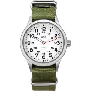 Ratio Quest Men's Field Watch Sapphire Nylon Strap Quartz RTQ025 100M Lewis And Clark Edition