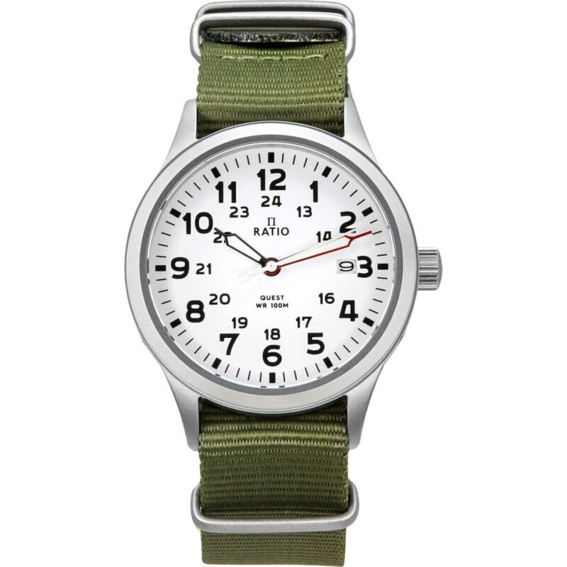 Ratio Quest Men's Field Watch Sapphire Nylon Strap Quartz RTQ025 100M Lewis And Clark Edition Ratio Quest Men's Field Watch Sapphire Nylon Strap Quartz RTQ025 100M Lewis And Clark Edition
