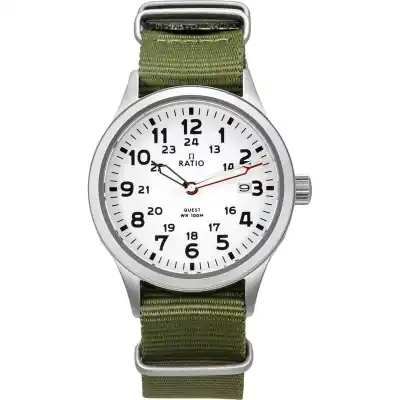 Ratio Quest Men's Field Watch Sapphire Nylon Strap Quartz RTQ025 100M Lewis And Clark Edition