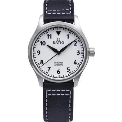 Ratio Skysurfer Pilot Full Luminous Dial Leather Automatic RTS307 200M Men's Watch