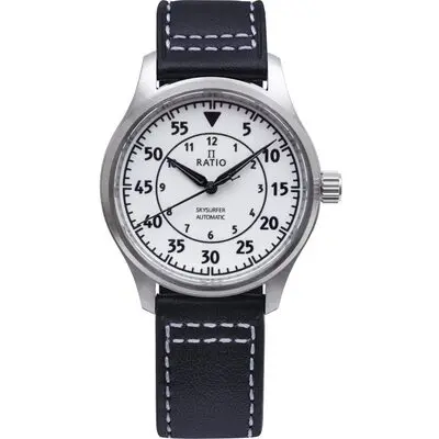 Ratio Skysurfer Pilot Full Luminous Dial Leather Automatic RTS324 200M Men's Watch