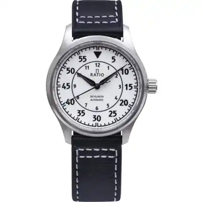 Ratio Skysurfer Pilot Full Luminous Dial Leather Automatic Rts324 200m Men's Watch