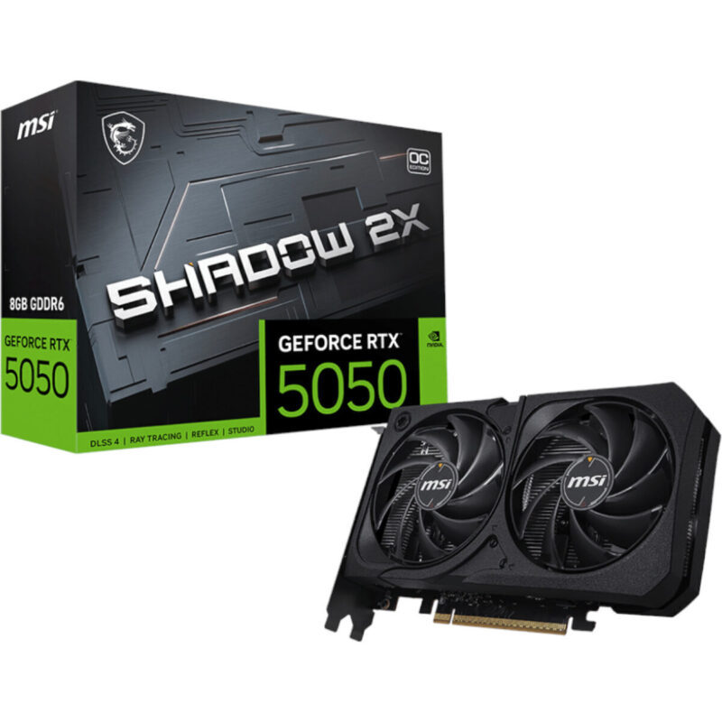 MSI Nvidia GeForce RTX 5050 Shadow 2X OC 8GB Graphics Card