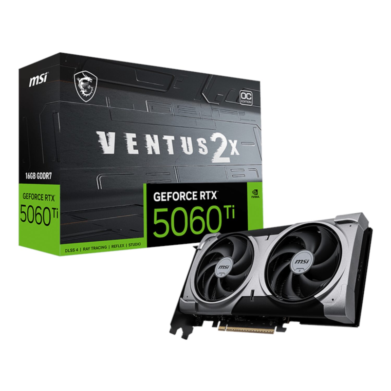 MSI GeForce RTX 5060 Ti VENTUS 2X OC PLUS 16GB GDDR7 Graphics Card 1 MSI GeForce RTX 5060 Ti VENTUS 2X OC PLUS 16GB GDDR7 Graphics Card