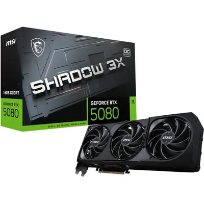 MSI GeForce RTX 5080 SHADOW 3X OC 16GB GDDR7 Graphics Card