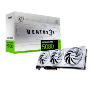MSI GeForce RTX 5080 VENTUS 3X OC 16GB GDDR7 Graphics Card - White