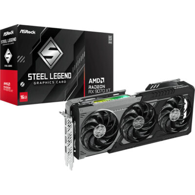 ASRock Radeon RX9070 XT Steel Legend Dark 16GB Graphics Card