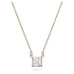 Swarovski Stilla Attract Clear Crystals And Rose Gold Tone Necklace 5510698 For Women