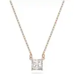 Swarovski Stilla Attract Clear Crystals And Rose Gold Tone Necklace 5510698 For Women