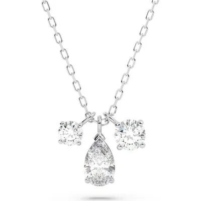 Swarovski Mesmera Rhodium Plated And Zirconia Pendant 5571077 For Women