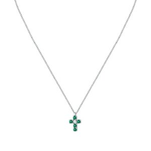 Morellato Tesori Necklace With Green Cross SAIW214 For Women