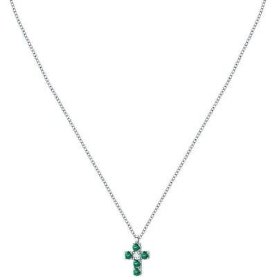 Morellato Tesori Necklace With Green Cross SAIW214 For Women