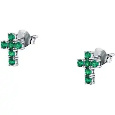 Morellato Tesori Earrings With Green Cross SAIW218 For Women